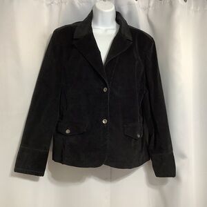 Lady Hathaway Blazer Women’s Size Large Corduroy Vintage Black